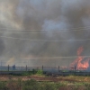 Arde parte de una finca entre Gévora y Sagrajas