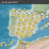 Previsión meteorológica en España. Días 25 y 26 de julio