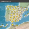 Previsión meteorológica en España. Días 20 y 21 de julio