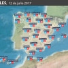 Previsión meteorológica en España. Días 11 y 12 de julio