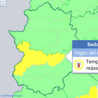 Activado el aviso amarillo este martes en las Vegas del Guadiana