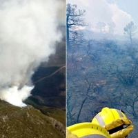 Un incendio afecta al corazón de Las Hurdes