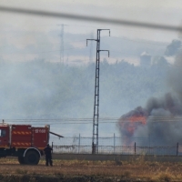 Arde parte de una finca entre Gévora y Sagrajas