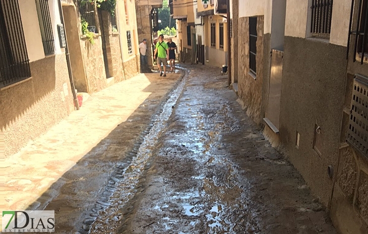 Así quedaba Valverde de La Vera tras la inundación