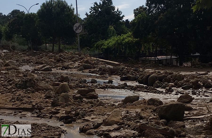 Así quedaba Valverde de La Vera tras la inundación