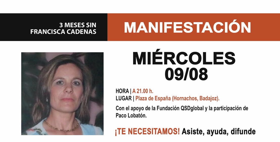 Tres meses sin noticias de Francisca Cadenas