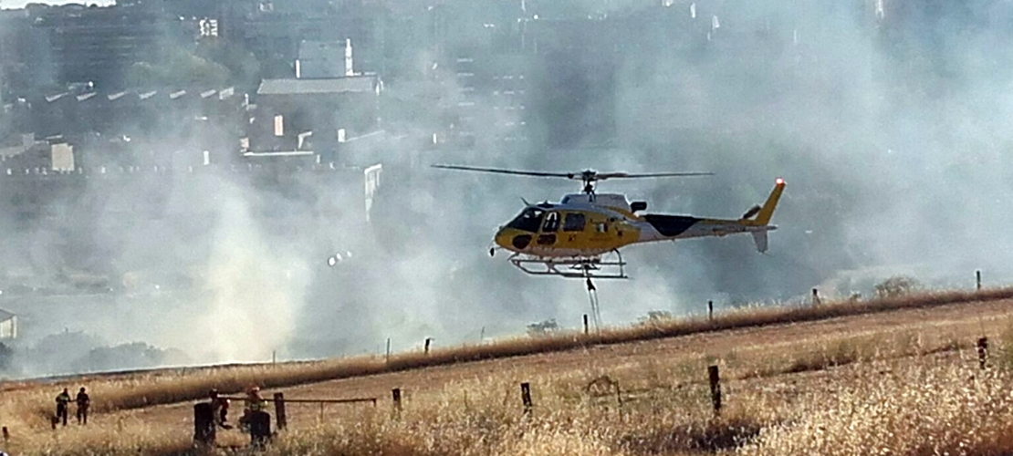 Controlado el incendio de la falda de la Montaña de Cáceres