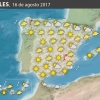 Fuertes tormentas este martes en la mitad este peninsular. Previsión en España