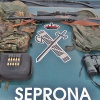 Actuación de la Guardia Civil contra la caza furtiva en Llerena (Badajoz)