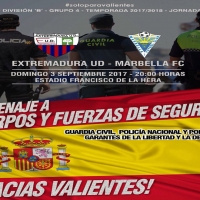 El Extremadura UD homenajeará a la Guardia Civil y Policía