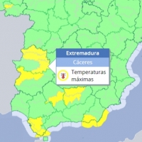 Alerta amarilla por altas temperaturas en varias comarcas extremeñas