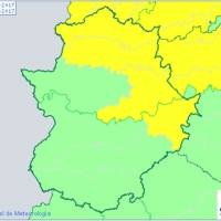 Lluvias y tormentas en el norte y este de Extremadura para hoy domingo