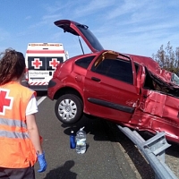 Evacuado en helicóptero en un accidente en la provincia de Cáceres
