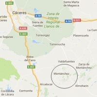 Una ciclista grave tras ser atropellada en Montánchez (Cáceres)