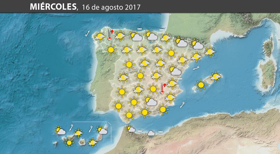 Fuertes tormentas este martes en la mitad este peninsular. Previsión en España