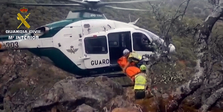 Complicado rescate a una senderista en Madrigal de la Vera (Cáceres)