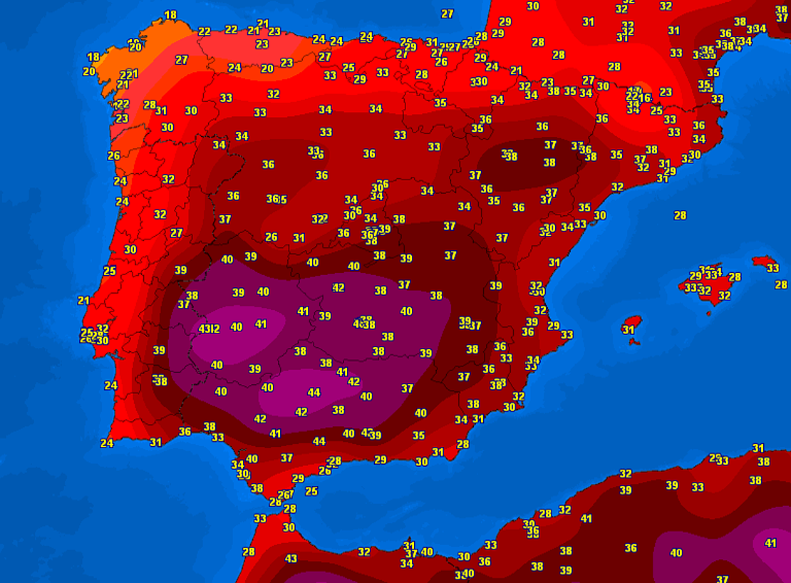 Badajoz, con 43ºC, la ciudad más calurosa de Extremadura este viernes