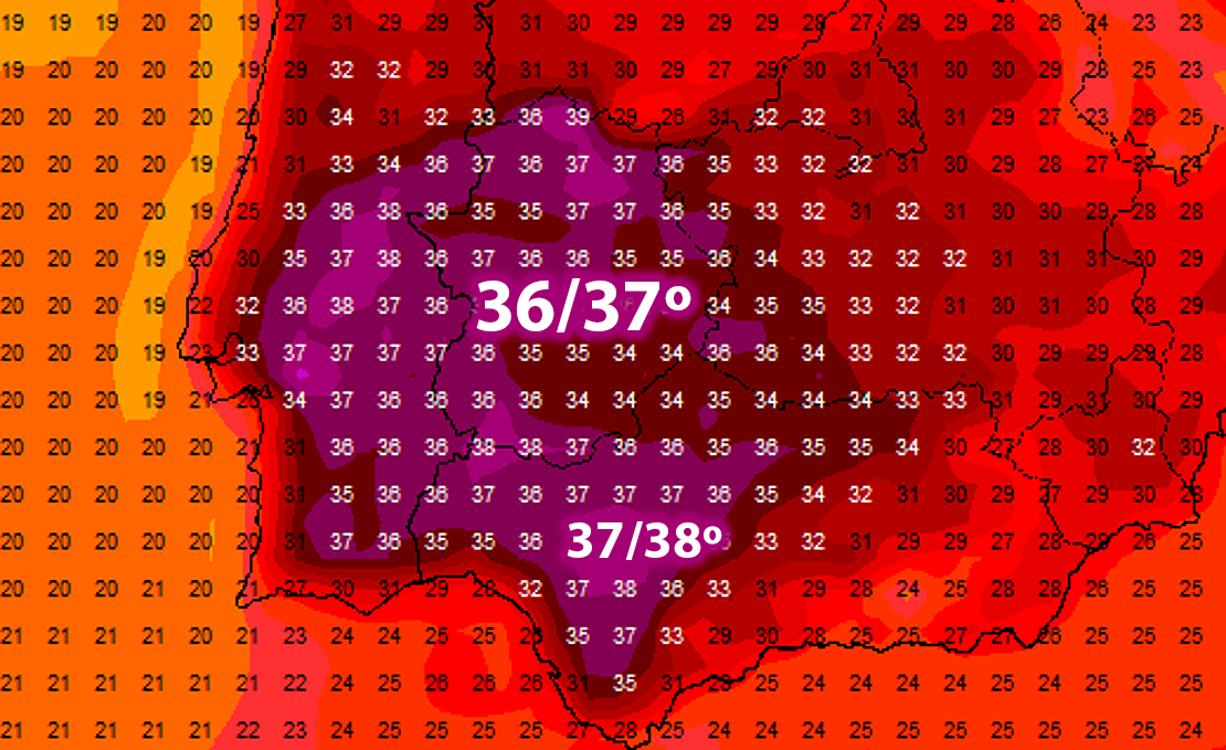 Semana de calor moderado en Extremadura, con temperaturas de hasta 37ºC