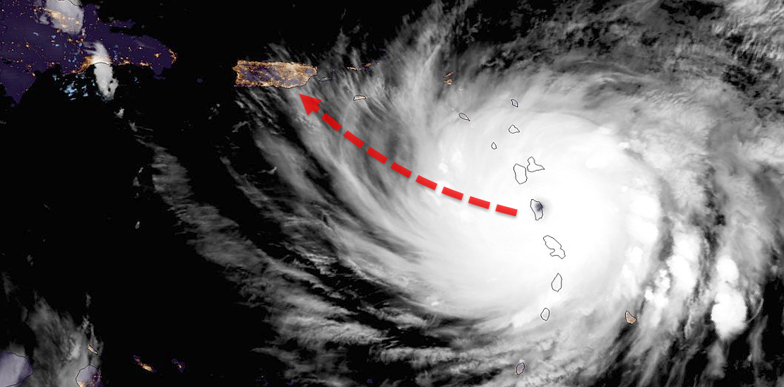 MARIA avanza hacia Puerto Rico, para causar daños potencialmente catastróficos MARIA avanza hacia Puerto Rico, para causar daños potencialmente catastróficos