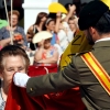 Vara asiste a la Jura de Bandera celebrada en Herrera del Duque