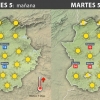 Previsión meteorológica en Extremadura. Días 5, 6 y 7 de septiembre