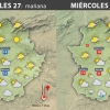 Previsión meteorológica en Extremadura. Días 27, 28 y 29 de septiembre