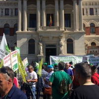 200 ganaderos extremeños se manifiestan ante el Ministerio de Agricultura