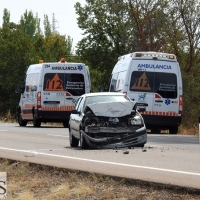 Accidente múltiple en la salida a la carretera de Sevilla desde Badajoz