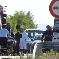 Grave accidente en la carretera de Montijo