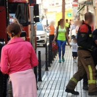 Incendio en una vivienda de la calle Santo Domingo (Badajoz)