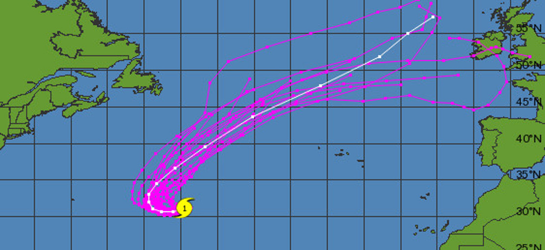 Pendientes de Lee: ejemplo de huracán con extraña trayectoria en el Atlántico