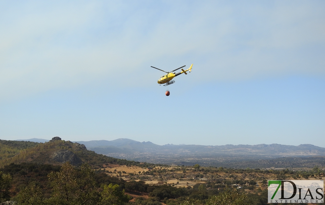 Imágenes del incendio en las cercanías de Alburquerque