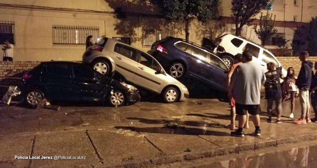 Numerosas inundaciones sacuden la provincia de Cádiz debido a las fuertes tormentas