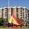 Multitud de pacenses celebran el día de la Fiesta Nacional en Badajoz