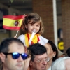 Multitud de pacenses celebran el día de la Fiesta Nacional en Badajoz