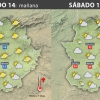 Previsión meteorológica en Extremadura. Días 14, 15 y 16 de octubre