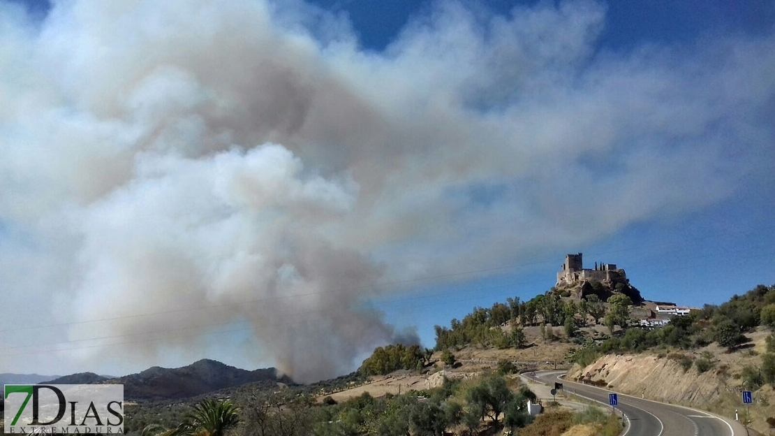 Declarado incendio forestal muy cercano a Alburquerque