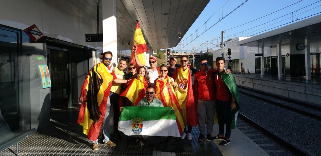 Los extremeños llegaban a Cataluña para manifestarse a favor del diálogo