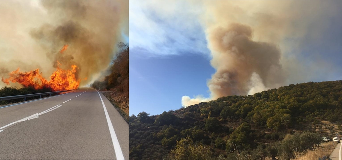 Incendio grave en Las Villuercas