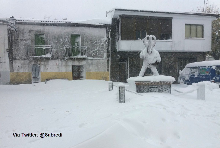 Se cumple un año de la impresionante nevada en Piornal