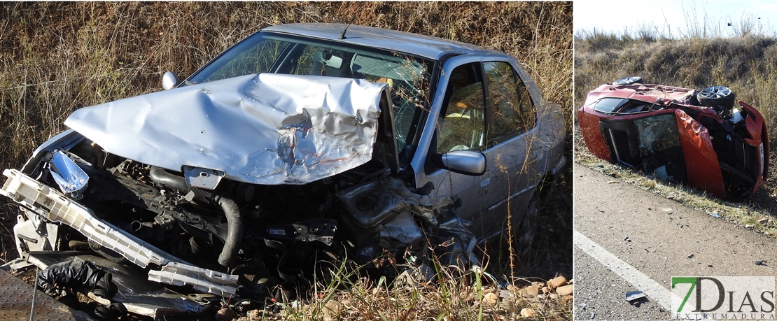 Brutal colisión en la Carretera de Olivenza