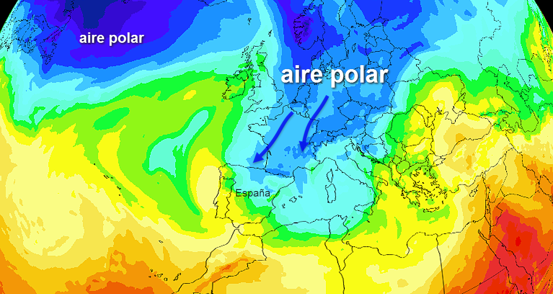 Nueva entrada de aire polar los próximos días por el norte peninsular