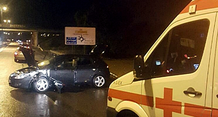 Accidente de tráfico en la salida de Badajoz