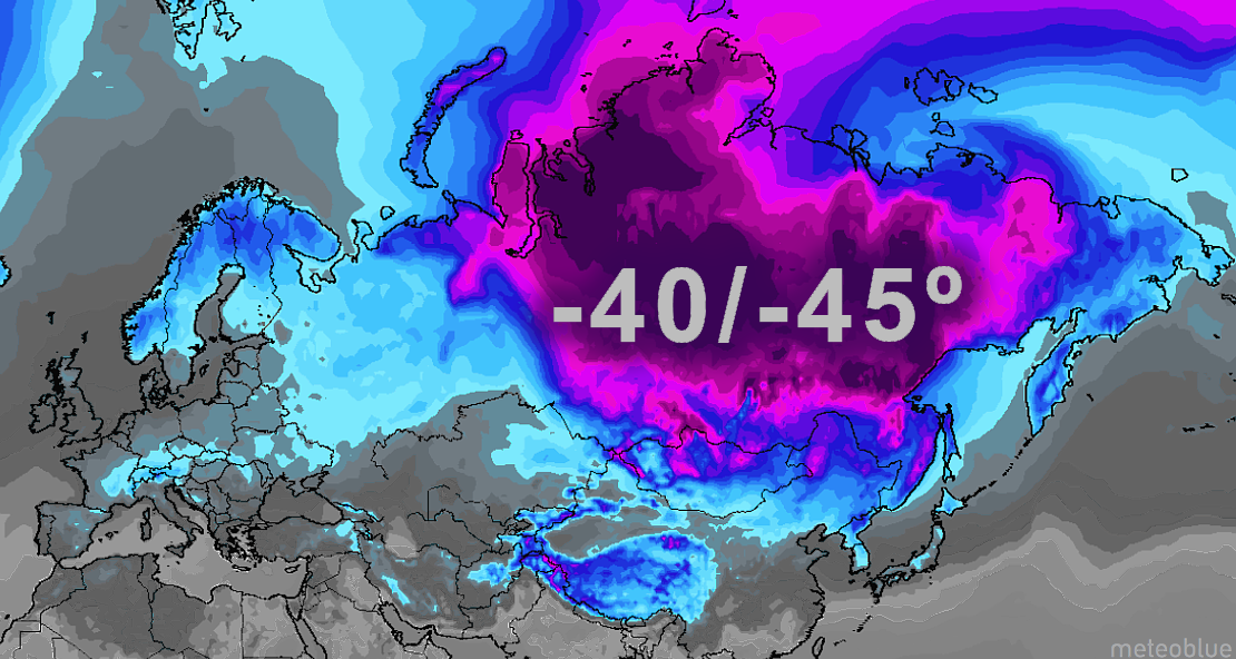 El invierno más extremo se abre paso por Rusia con temperaturas de -45ºC