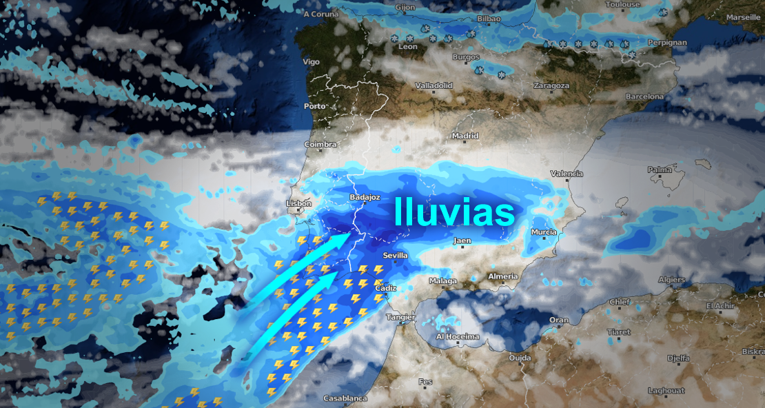 Extremadura y Andalucía recibirán lluvias generalizadas esta semana