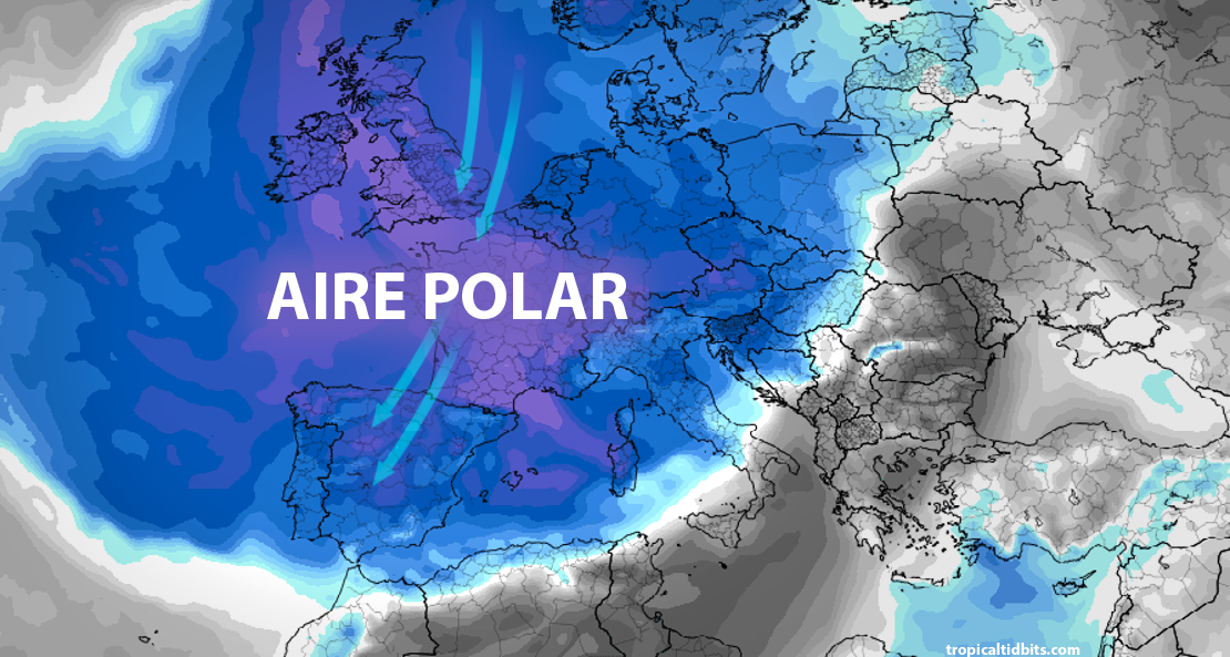 Una importante masa de aire polar llegará a España a partir de este miércoles