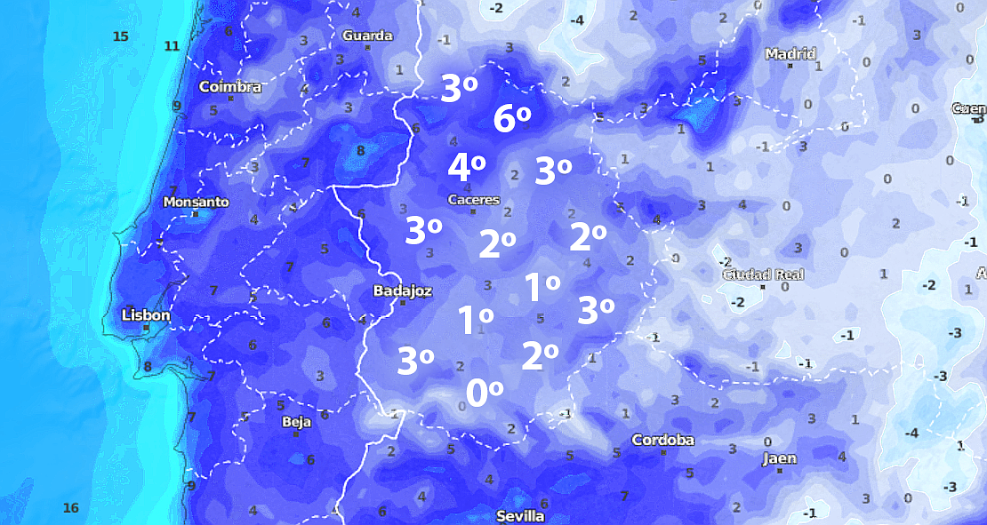 Extremadura amanecerá este viernes al borde de la helada