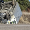 Salva su vida de milagro en la carretera Cáceres-Badajoz