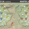 Previsión meteorológica en Extremadura. Días 28, 29 y 30 de noviembre