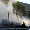 Un incendio en un tráiler provoca grandes retenciones en la A-5